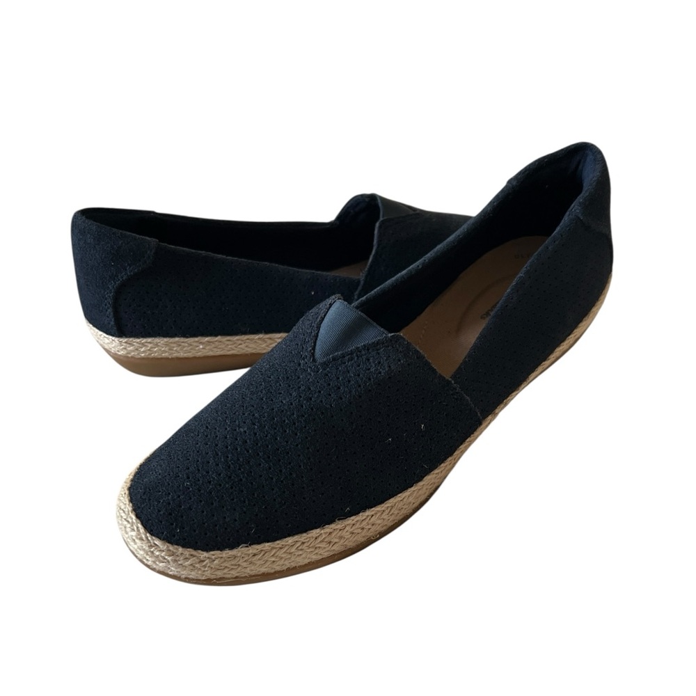 Women’s Clark’s collection Danelly Sky Espadrille Loafers Shoes 6 1/2 Navy Blue